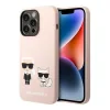 Husa Cover Karl Lagerfeld Liquid Silicone Karl and Choupette pentru iPhone 14 Plus Pink