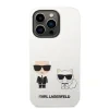 Husa Cover Karl Lagerfeld Liquid Silicone Karl and Choupette pentru iPhone 14 Pro Max White