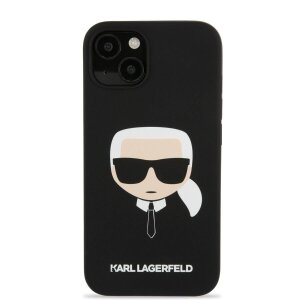 Husa Cover Karl Lagerfeld Liquid Silicone Karl Head Logo pentru iPhone 13/14 Black