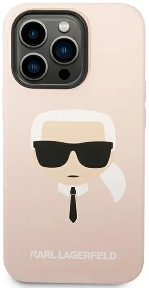 Husa Cover Karl Lagerfeld Liquid Silicone Karl Head Logo pentru iPhone 13/14 Pink thumb