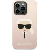 Husa Cover Karl Lagerfeld Liquid Silicone Karl Head Logo pentru iPhone 13/14 Pink