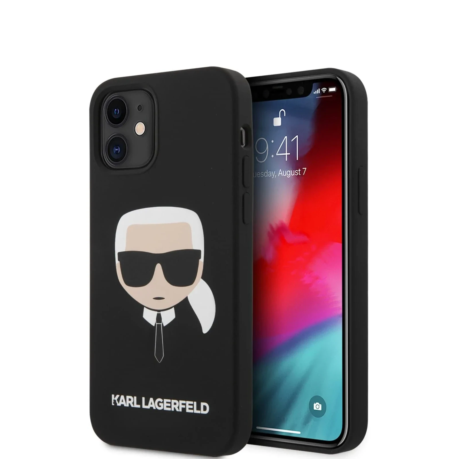 Husa Cover Karl Lagerfeld Liquid Silicone Karl Head Logo pentru iPhone 14 Plus Black thumb