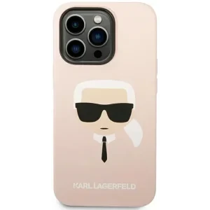 Husa Cover Karl Lagerfeld Liquid Silicone Karl Head Logo pentru iPhone 14 Plus Pink