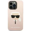 Husa Cover Karl Lagerfeld Liquid Silicone Karl Head Logo pentru iPhone 14 Pro Max Pink