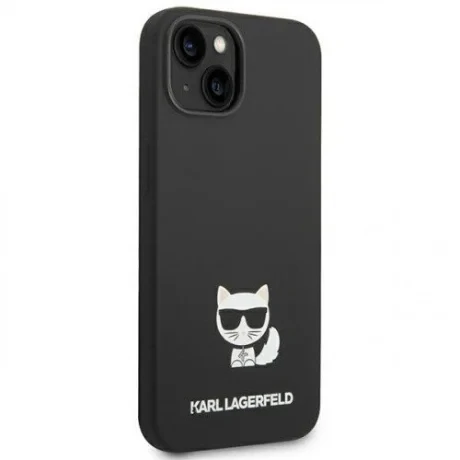 Husa Cover Karl Lagerfeld Liquid Silicone Outline Choupette Body Logo pentru Iphone 14 Plus Black