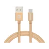 Cablu Date Swissten USB to USB-C Textil 2M Auriu