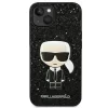 Husa Cover Karl Lagerfeld Glitter Flakes with Ikonik pentru iPhone 13/14 Black