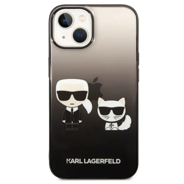 Husa Cover Karl Lagerfeld Gradient Karl &amp; Choupette pentru iphone 14 Pro Black
