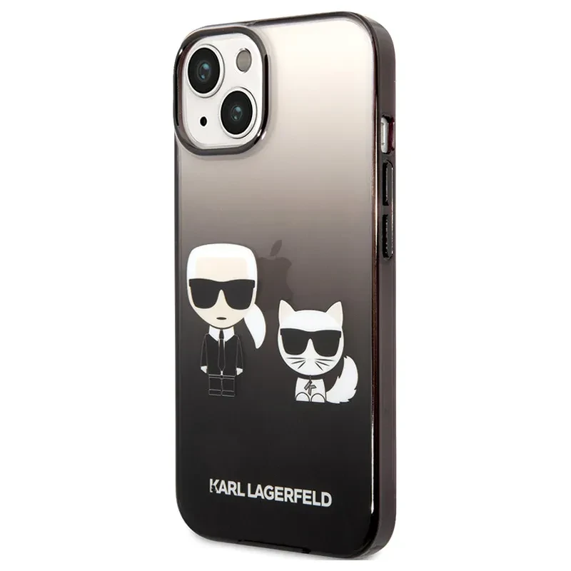 Husa Cover Karl Lagerfeld Gradient Karl & Choupette pentru iphone 14 Pro Black thumb