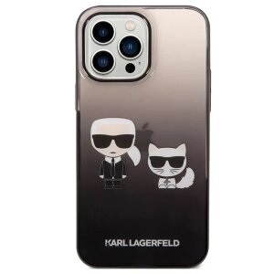 Husa Cover Karl Lagerfeld Gradient Karl &amp; Choupette pentru iphone 14 Pro Max Black