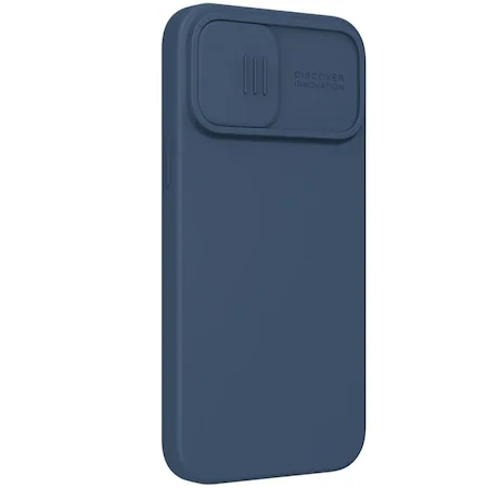 Husa Cover Silicon Nillkin Silky Magnetic pentru iPhone 13/14 Albastru thumb