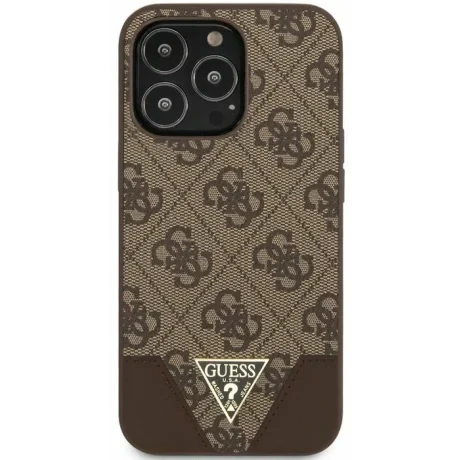 Husa Cover Guess Hard cu Logo Metalic pentru iPhone 13 Pro Brown