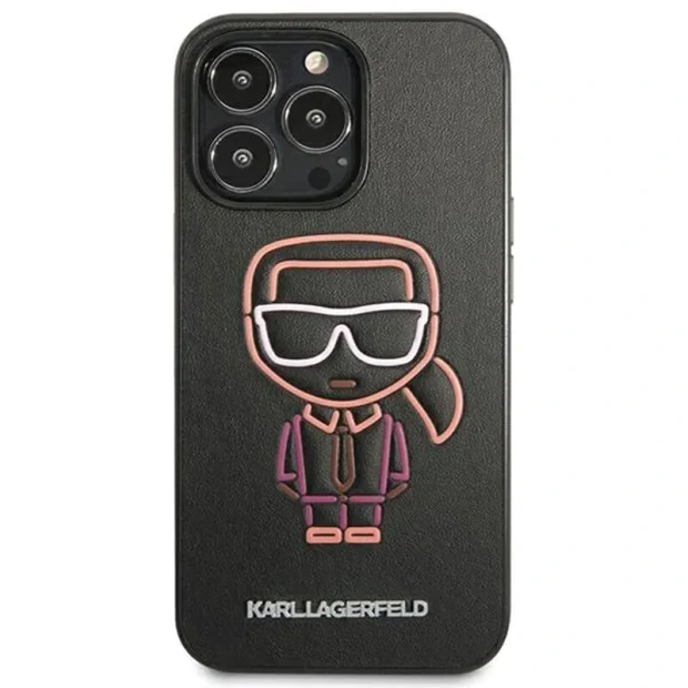 Husa Cover Karl Lagerfeld Ikonik Outline pentru iPhone 13 Pro Hybrid Case Black