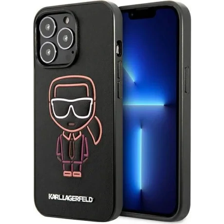 Husa Cover Karl Lagerfeld Ikonik Outline pentru iPhone 13 Pro Hybrid Case Black