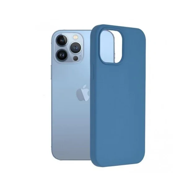 Husa Cover Silicon Fun Glitter pentru iPhone 14 Plus Albastru
