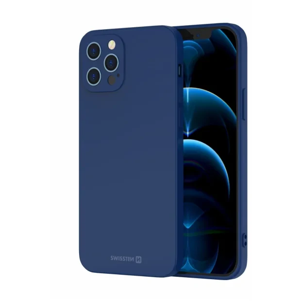 Husa Cover Swissten Silicon Soft Joy pentru iPhone 13 Pro Albastru