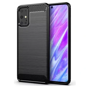 Husa Cover Silicon Carbon pentru Samsung Galaxy S20 Negru