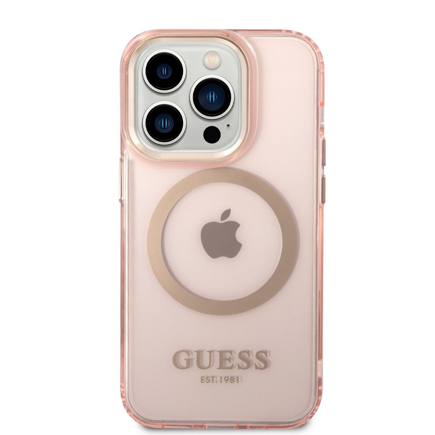 Husa Cover Guess Translucent MagSafe pentru iPhone 14 Pro Max Pink thumb