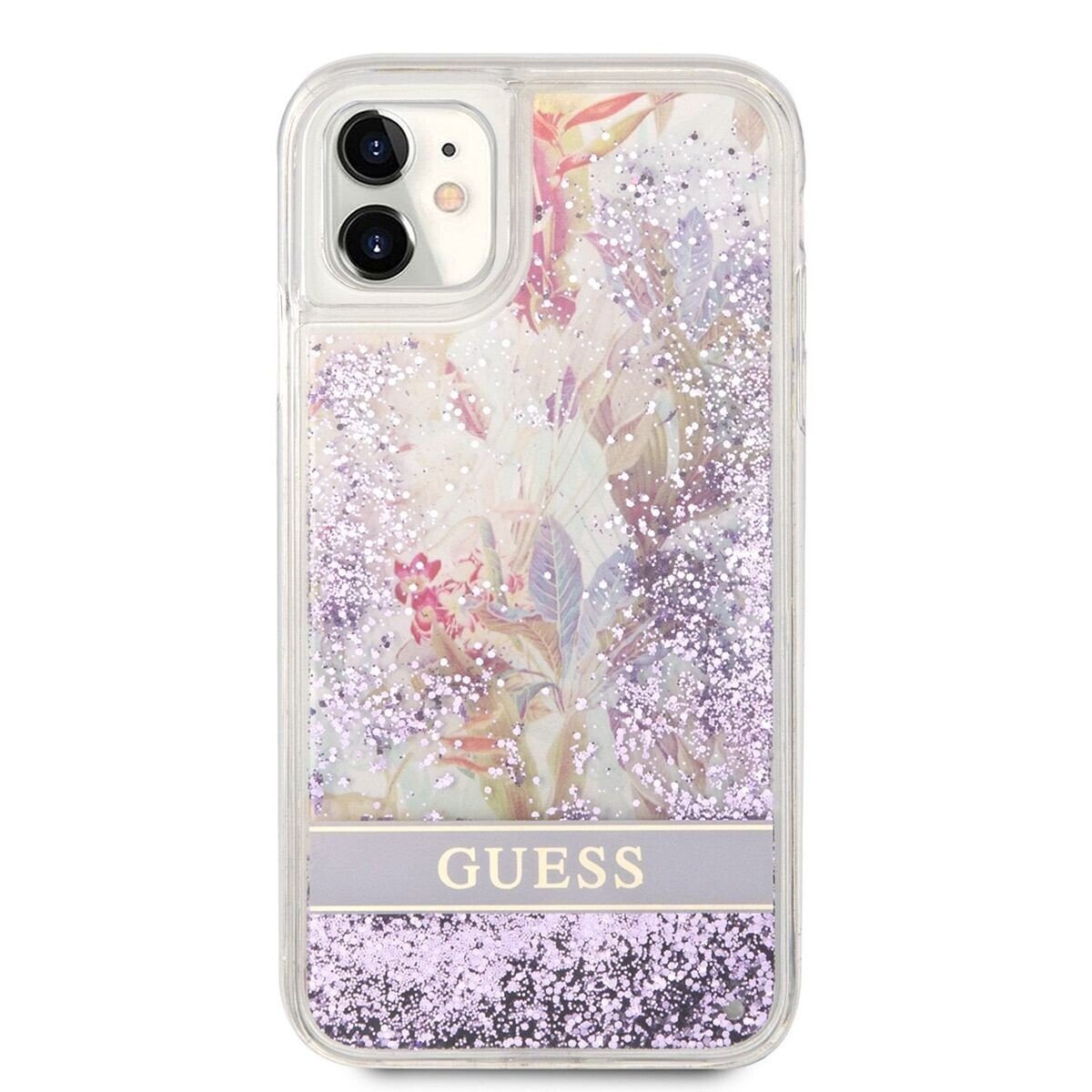 Husa Cover Guess 4G Liquid Glitter Flower pentru iPhone 13 Pro Purple thumb
