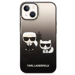 Husa Cover Karl Lagerfeld Gradient Karl &amp; Choupette pentru iphone 14 Plus Black