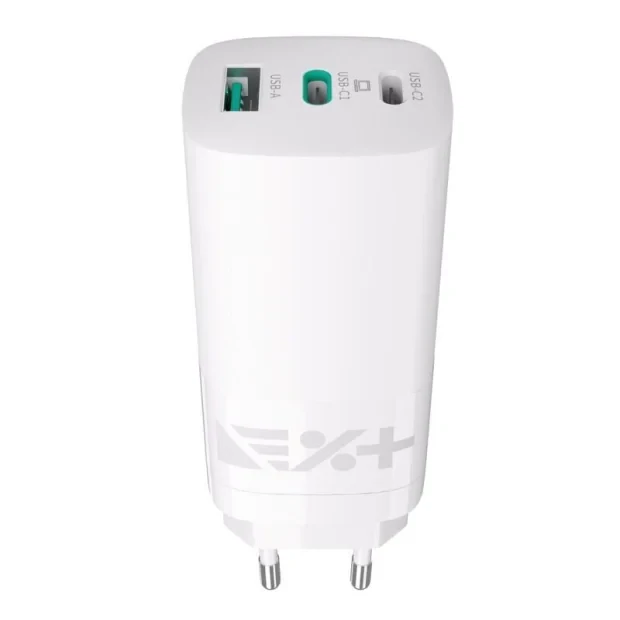 Incarcator Retea Next One 65W 2x USB-Type-C 1x USB White