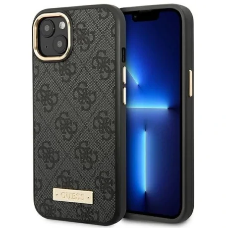 Husa Cover Guess Leader PU 4G MagSafe pentru iPhone 13/14 Black