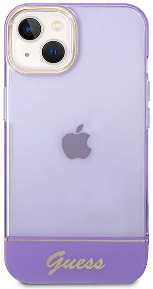 Husa Cover Guess PC/TPU Camera Outline Translucent pentru iPhone 14 Plus Purple thumb