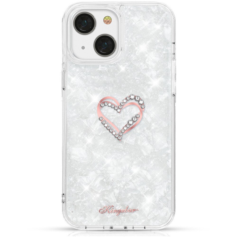 Husa Cover Kingxbar Epoxy Series pentru iPhone 13 White thumb