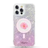 Husa Cover Kingxbar Flower Series pentru iPhone 13 Pro Pink Compatibil MagSafe