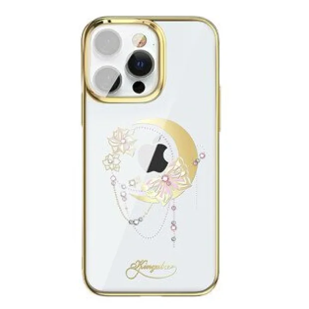 Husa Cover Kingxbar Moon Butterfly Series pentru iPhone 13 Pro Gold