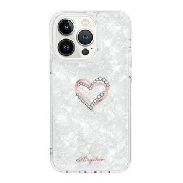 Husa Cover Kingxbar Epoxy Series pentru iPhone 13 Pro Max White