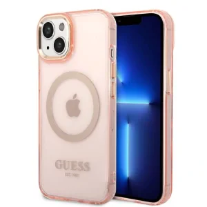 Husa Cover Guess Translucent MagSafe pentru iPhone 13 Pro Pink
