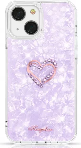 Husa Cover Kingxbar Epoxy Series pentru iPhone 13 Marble Purple thumb