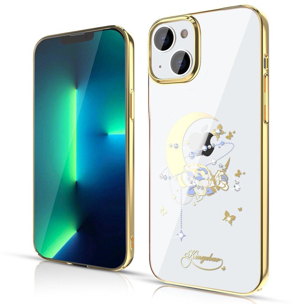 Husa Cover Kingxbar Moon Flower Series pentru iPhone 13 Gold thumb