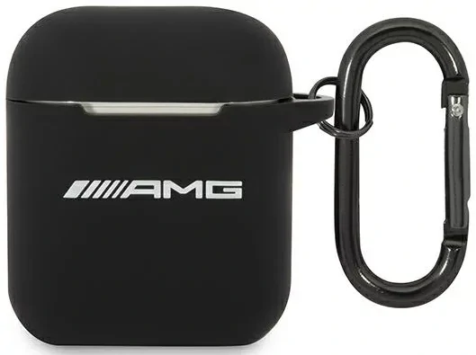 Husa Cover AMG Liquid Silicone pentru Airpods 1/2 Black thumb