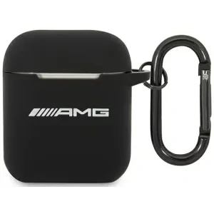 Husa Cover AMG Liquid Silicone pentru Airpods 1/2 Black