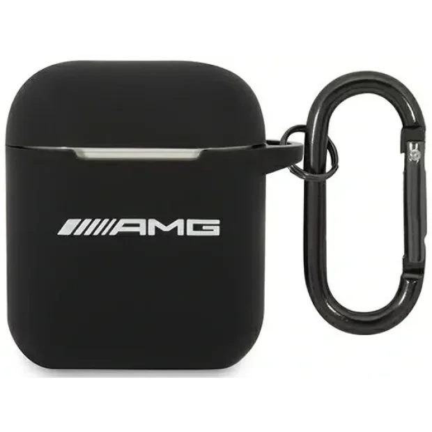 Husa Cover AMG Liquid Silicone pentru Airpods 1/2 Black