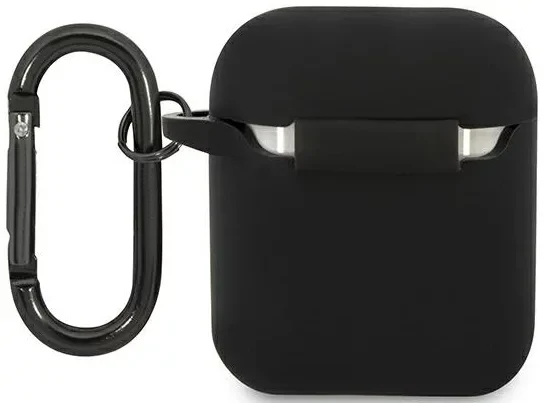 Husa Cover AMG Liquid Silicone pentru Airpods 1/2 Black thumb