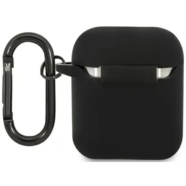 Husa Cover AMG Liquid Silicone pentru Airpods 1/2 Black