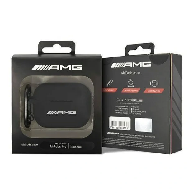 Husa Cover AMG Silicon Big Logo pentru Airpods Pro Black