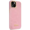 Husa Cover Guess Croco Metal camera pentru iPhone 14 Pink