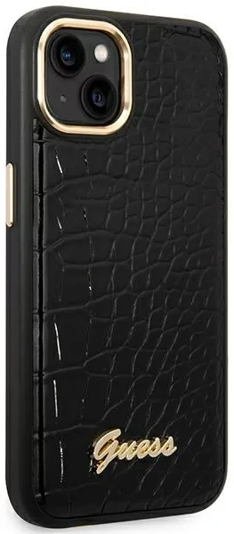 Husa Cover Guess Croco Metal camera pentru iPhone 14 Plus Black thumb