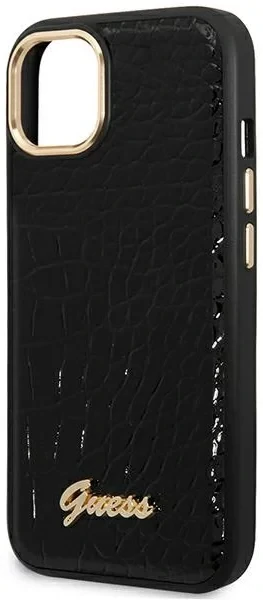 Husa Cover Guess Croco Metal camera pentru iPhone 14 Plus Black thumb