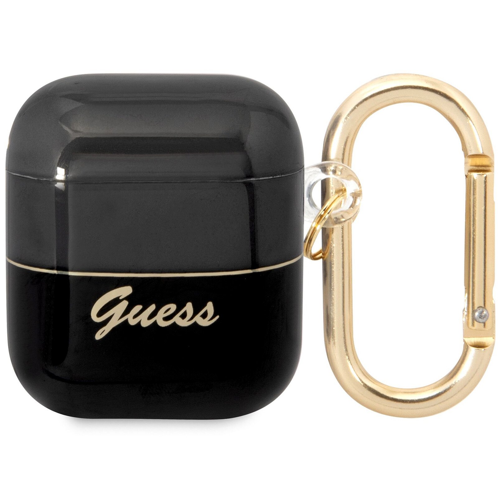 Husa Airpods Guess Translucent pentru Airpods 1/2 Black thumb