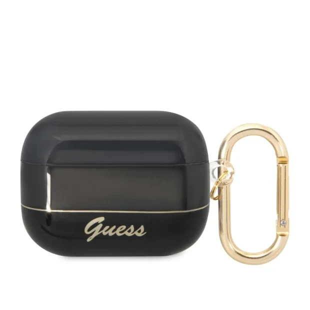 Husa Airpods Guess Translucent pentru Airpods 3 Black