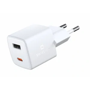 Incarcator Retea GaN Mini Swissten USB-C 30W Alb