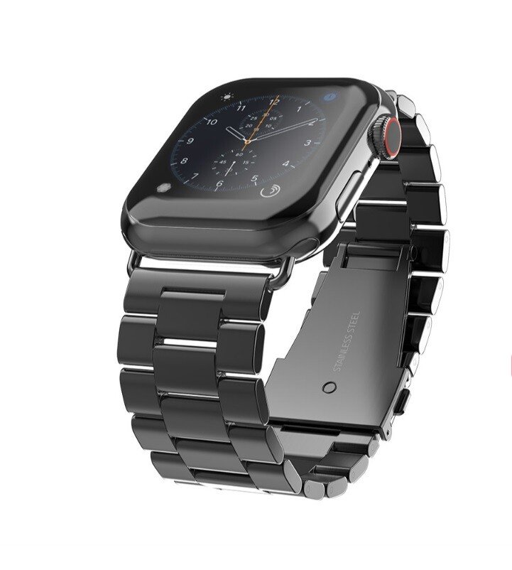 Curea ceas Metal Swissten pentru Apple Watch 42-44 mm Negru thumb