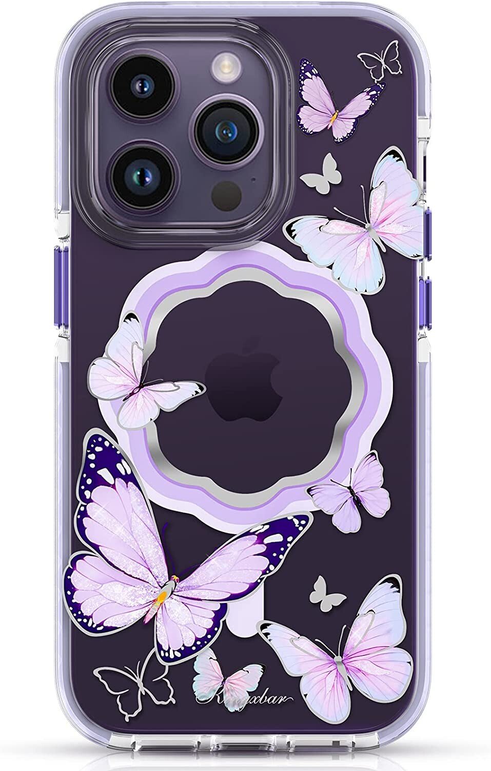 Husa Cover Kingxbar Butterfly Series pentru iPhone 13/14 Purple thumb