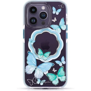 Husa Cover Kingxbar Butterfly Series pentru iPhone 14 Plus Blue