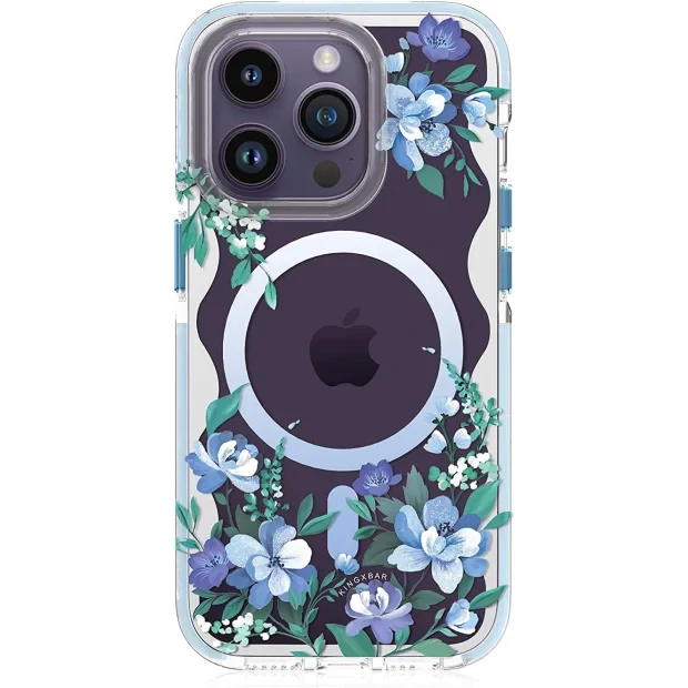 Husa Cover Kingxbar Flora Series pentru iPhone 14 Plus Orchid